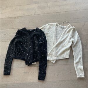 Mexx Black and Cream Cardigan Set